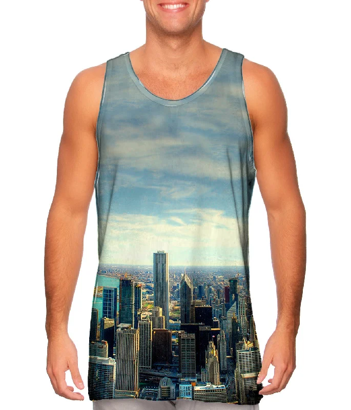 Halter Neck Women's Modal Blend Tank Tops for ComfortChicago Skyline