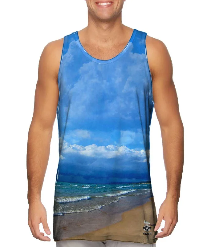 Plus Size Women's Criss - Cross Back Tank Tops in Neon ColorsChilly Morning Walk