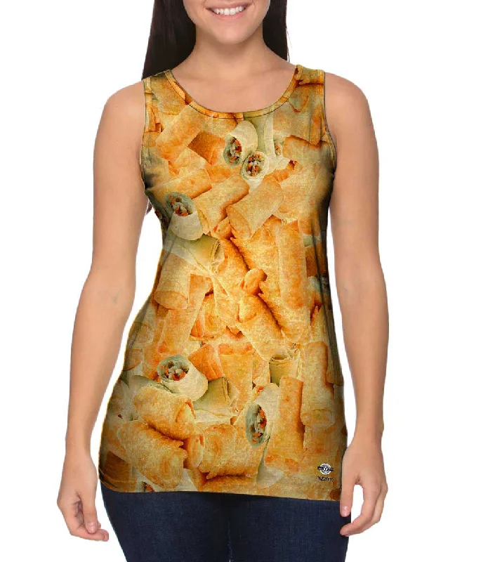 One - Shoulder Women's Rayon Blend Tank Tops for a Flowy LookChinese Spring Roll Take Out One - Shoulder Women's Rayon Blend Tank Tops for a Flowy LookChinese Spring Roll Take Out