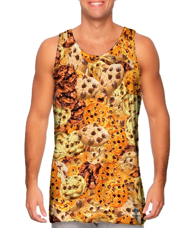 Plus Size Women's Glitter - Trimmed Tank Tops for Party NightsChocolate Chip Cookie Jumbo Plus Size Women's Glitter - Trimmed Tank Tops for Party NightsChocolate Chip Cookie Jumbo