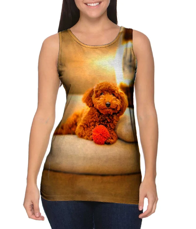 Women's Sleeveless Ribbed Tank Tops for a Trendy LookChocolate Couch Poodle