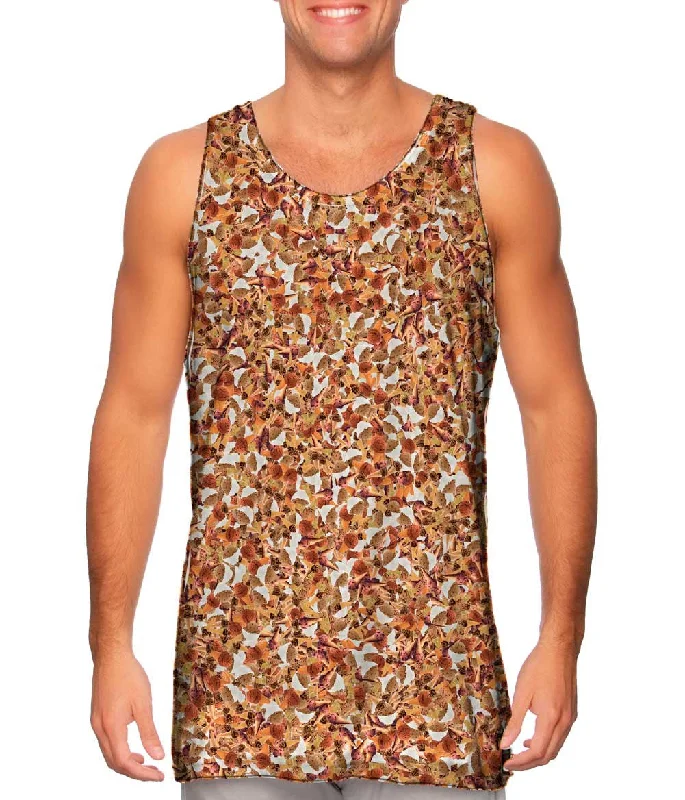 Plus Size Women's Ruffled Hem Tank Tops with Floral PrintsChocolate Ice Cream