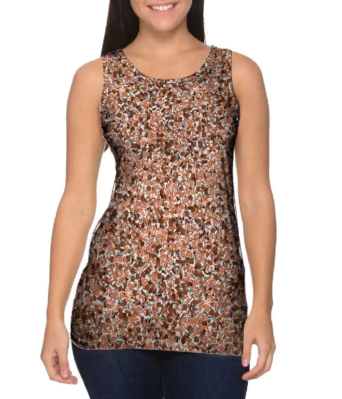 Crew Neck Women's Sustainable Tank Tops Made from Recycled MaterialsChocolate Milk