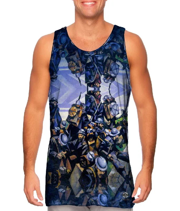 Women's Sleeveless Ribbed Tank Tops for a Trendy LookChristopher Nevinson - " French Troops Resting" (1916) Women's Sleeveless Ribbed Tank Tops for a Trendy LookChristopher Nevinson - " French Troops Resting" (1916)