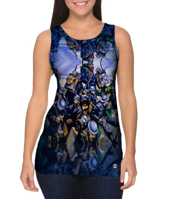 V - Neck Women's Moisture - Wicking Tank Tops for RunningChristopher Nevinson - " French Troops Resting" (1916) V - Neck Women's Moisture - Wicking Tank Tops for RunningChristopher Nevinson - " French Troops Resting" (1916)