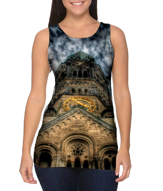 Halter Neck Women's Modal Blend Tank Tops for ComfortChurch Clock