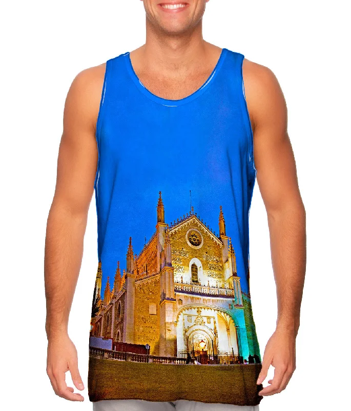 Women's Cropped Tank Tops with Vintage Band LogosChurch Cloisters San - Jeronimo - El - Real Women's Cropped Tank Tops with Vintage Band LogosChurch Cloisters San - Jeronimo - El - Real