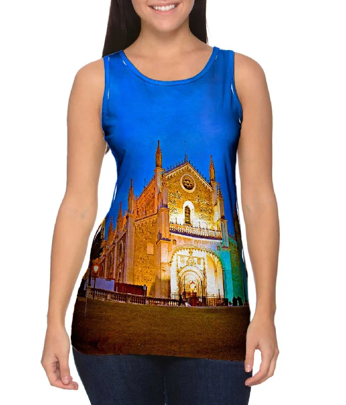 Crew Neck Women's Sustainable Tank Tops Made from Recycled MaterialsChurch Cloisters San - Jeronimo - El - Real Crew Neck Women's Sustainable Tank Tops Made from Recycled MaterialsChurch Cloisters San - Jeronimo - El - Real