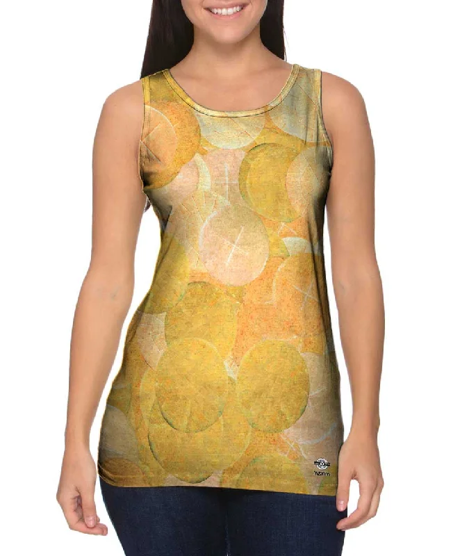 Plus Size Women's Embroidered Tank Tops in Boho StylesChurch Communion Wafer