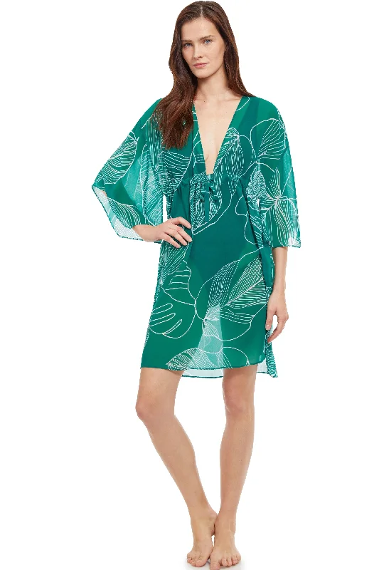 Tunic - style cover ups for a loose and comfortable beach outfitGOTTEX NATURAL ESSENCE DEEP V-NECK COVER UP DRESS Tunic - style cover ups for a loose and comfortable beach outfitGOTTEX NATURAL ESSENCE DEEP V-NECK COVER UP DRESS