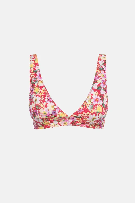 Women's Cut - Out Swim Tops in White with Geometric Shapes for an Edgy Beach StyleBloom Floral Tall Top Red Women's Cut - Out Swim Tops in White with Geometric Shapes for an Edgy Beach StyleBloom Floral Tall Top Red