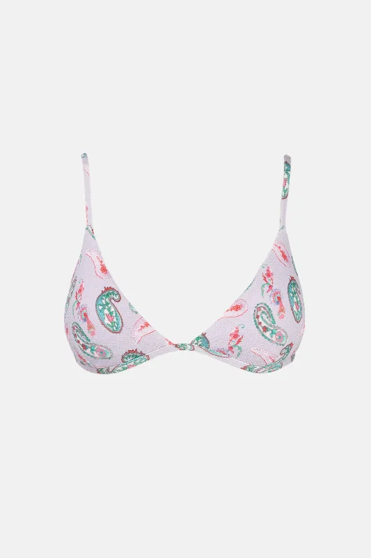 Plus Size Women's Adjustable - Strap Swim Tops in Burgundy for a Custom FitBrooklyn Paisley Bralette Top Purple