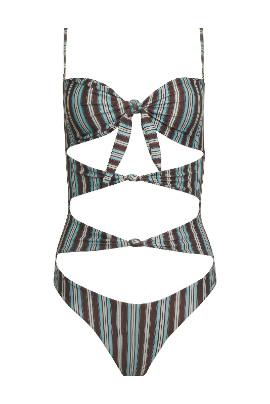 Women's Velvet One - Pieces in Emerald Green for a Luxurious and Sophisticated OccasionCarla One Piece - Rancho Stripe Women's Velvet One - Pieces in Emerald Green for a Luxurious and Sophisticated OccasionCarla One Piece - Rancho Stripe
