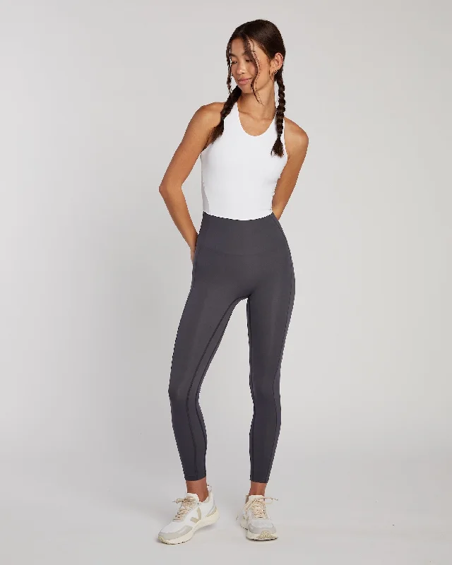 Maternity Bodysuits for Expecting Mothers' ComfortCatie Bodysuit - White and Carbon