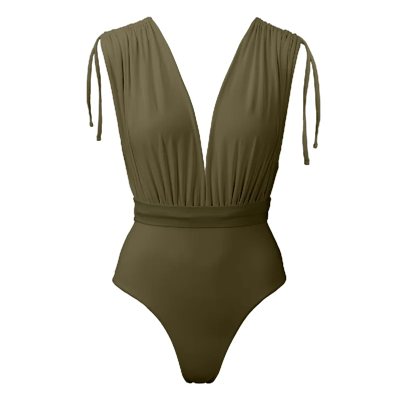Women's Sequined Mini One - Pieces in Gold for a Glamorous New Year's Eve PartyCAYMAN SWIMSUIT - ALCAPARRA