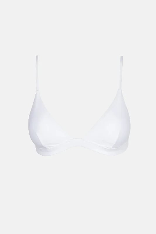 Plus Size Women's Print - Blocked Swim Tops in Multicolor for a Trendy and Fashion - Forward LookClassic Bralette Top White Plus Size Women's Print - Blocked Swim Tops in Multicolor for a Trendy and Fashion - Forward LookClassic Bralette Top White