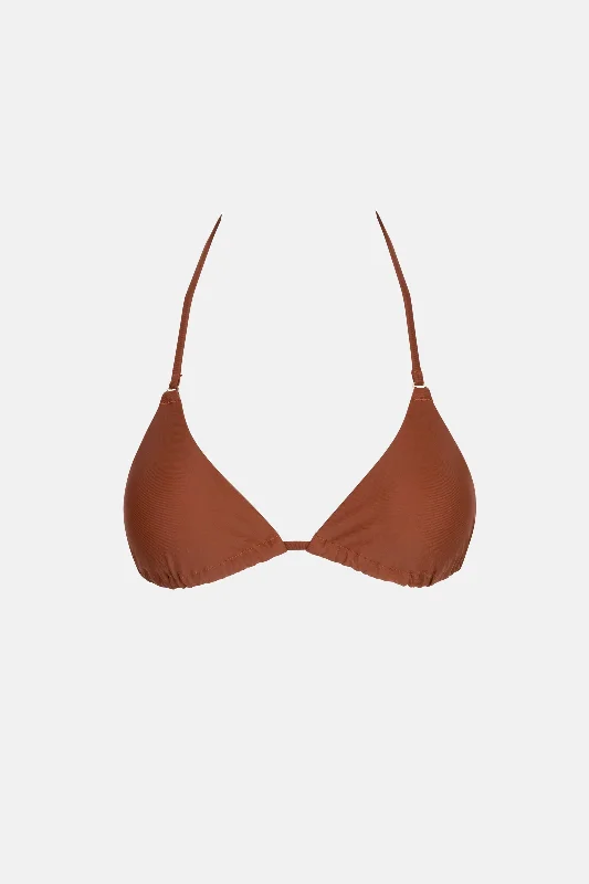 Plus Size Women's Floral - Embroidery Swim Tops in Cream for a Delicate and Elegant AppearanceClassic Slide Tri Top Rust Plus Size Women's Floral - Embroidery Swim Tops in Cream for a Delicate and Elegant AppearanceClassic Slide Tri Top Rust