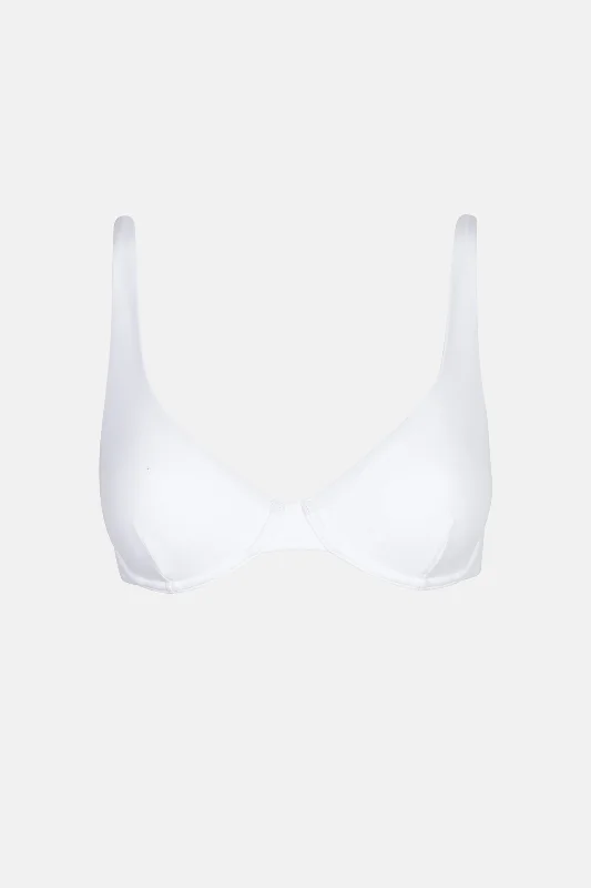 Women's Seersucker - Textured Swim Tops in Light Blue for a Preppy Beach AestheticClassic Underwire Top White Women's Seersucker - Textured Swim Tops in Light Blue for a Preppy Beach AestheticClassic Underwire Top White