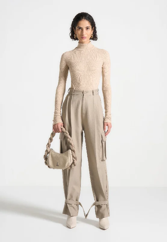 Organic Cotton Bodysuits for an Eco - Friendly and Comfortable OptionContour Piping Rib Bodysuit - Beige Organic Cotton Bodysuits for an Eco - Friendly and Comfortable OptionContour Piping Rib Bodysuit - Beige