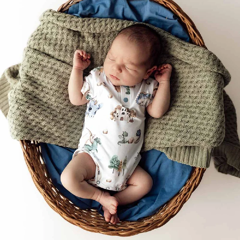 Convertible Straps Bodysuits for Multiple Styling OptionsDragon Short Sleeve Organic Bodysuit