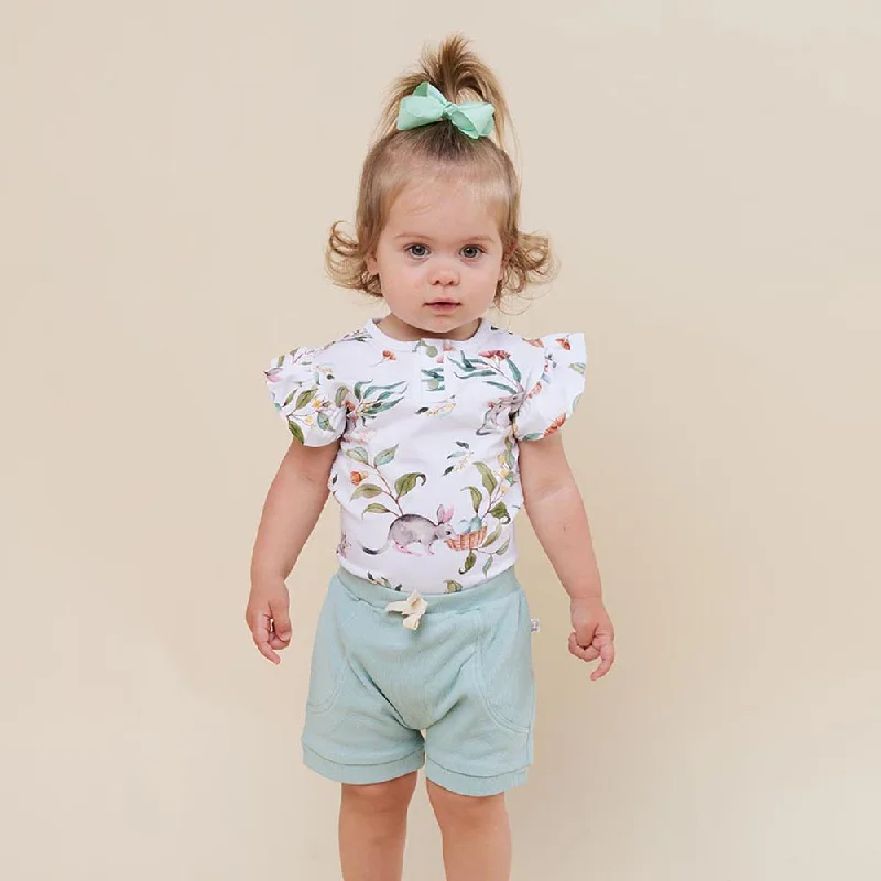 Long - Sleeve Bodysuits for Cold Weather LayeringEaster Bilby Short Sleeve Organic Bodysuit with Frill