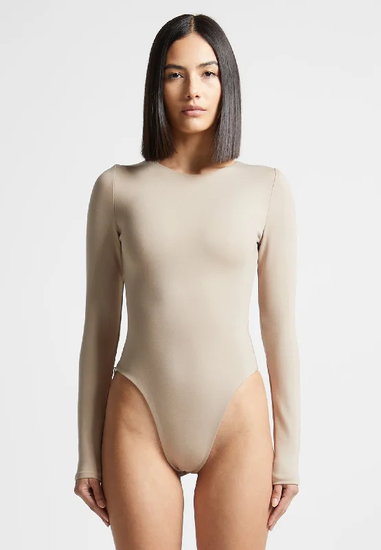 Sleeveless Bodysuits for a Cool and Casual Summer LookÉternelle Long Sleeve Bodysuit - Beige Sleeveless Bodysuits for a Cool and Casual Summer LookÉternelle Long Sleeve Bodysuit - Beige