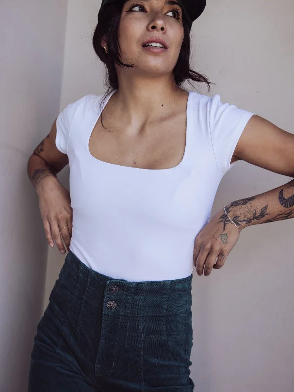 High - Neck Bodysuits for a Modest and Sophisticated LookFree People Square Eyes Bodysuit High - Neck Bodysuits for a Modest and Sophisticated LookFree People Square Eyes Bodysuit