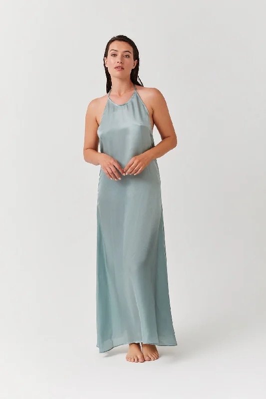 Sequined cover ups for a glamorous poolside eveningLUMA HIGH NECK LONG DRESS COVER UP Sequined cover ups for a glamorous poolside eveningLUMA HIGH NECK LONG DRESS COVER UP