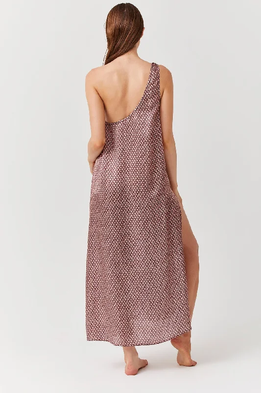 Moisture - wicking cover ups for staying dry during beach activitiesLUMA ONE SHOULDER SARONG DRESS Moisture - wicking cover ups for staying dry during beach activitiesLUMA ONE SHOULDER SARONG DRESS