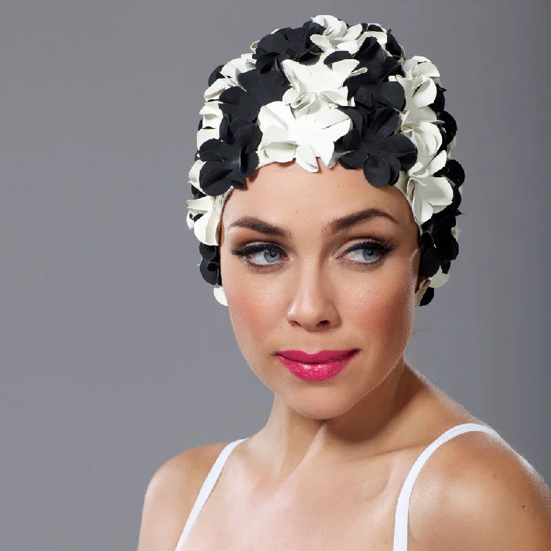 Geometric - pattern cover ups for a modern and trendy appearanceFloribunda Black and White Hat Geometric - pattern cover ups for a modern and trendy appearanceFloribunda Black and White Hat