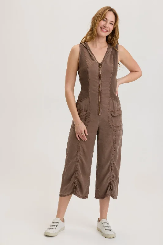 Women's Cargo - Style One - Pieces in Khaki with Pockets for a Practical and Stylish Outdoor LookHewitt Hooded Jumpsuit