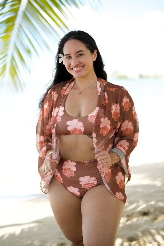 Long - length cotton cover ups for sun protection at the poolHiwa Cover-Up