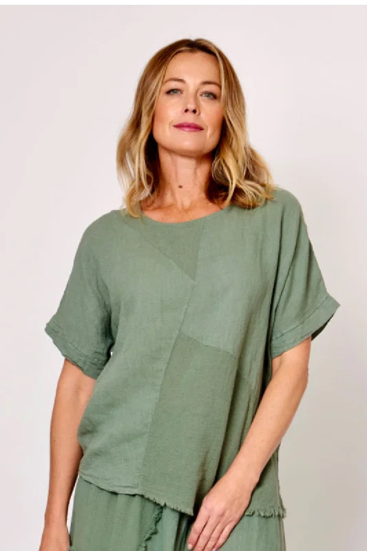 Belted cover ups for a more structured and fashionable lookLa Strada Italian Linen Top Asymetrical Khaki Belted cover ups for a more structured and fashionable lookLa Strada Italian Linen Top Asymetrical Khaki