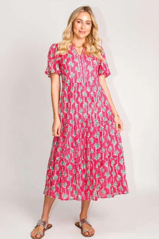 Wrap - around cover ups for a customizable fitLula Life Palm Cove Midi Dress Melon