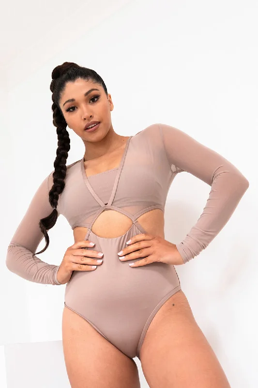 Seamless Bodysuits for a Smooth Underwear LookLunalae Diana Bodysuit - Recycled Mocha