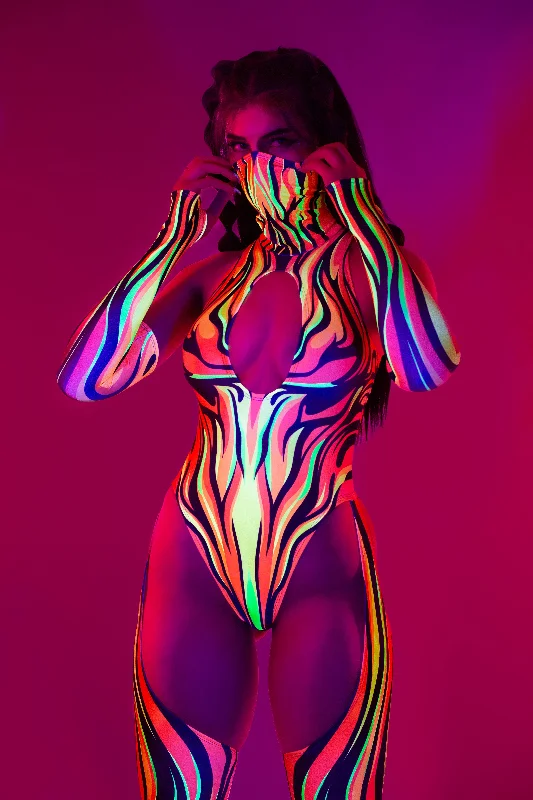 Printed Bodysuits with Floral Patterns for a Feminine VibeMagmatic Cut-Out Catsuit