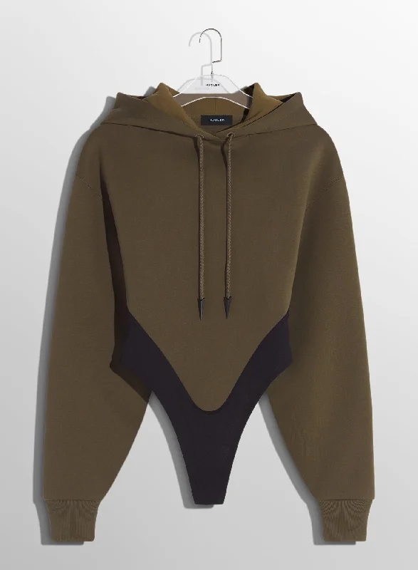 Sheer Bodysuits for a Seductive and Alluring OutfitMilitary green fleece hoodie bodysuit Sheer Bodysuits for a Seductive and Alluring OutfitMilitary green fleece hoodie bodysuit