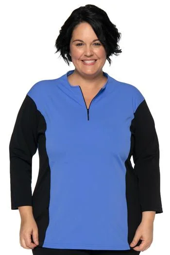 Women's Underwire Push - Up Swim Tops in Black for Enhanced Support and CleavageMulti Exercise Plus Size Zippered Swim Top - Chlorine Proof