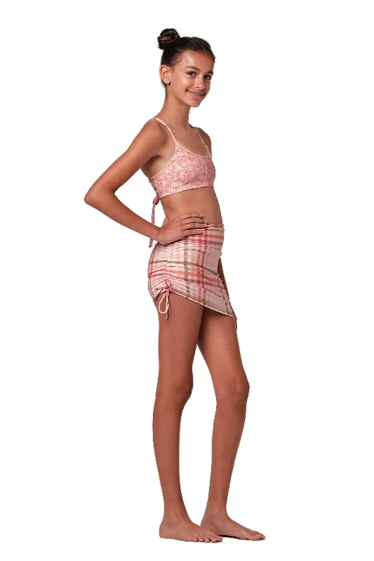 Metallic - thread cover ups for a sparkly beachside eventScrunch It - Gingham Cream