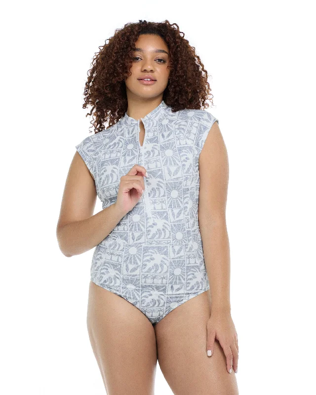 Plus Size Women's Wrap - Style One - Pieces in Burgundy with Belt for a Figure - Flattering OptionSerene Manny One-Piece Swimsuit - Serene / Snow Plus Size Women's Wrap - Style One - Pieces in Burgundy with Belt for a Figure - Flattering OptionSerene Manny One-Piece Swimsuit - Serene / Snow