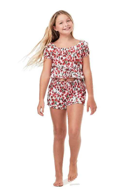 Hooded cover ups for windy beach daysShort Circuit - Red Tulips v