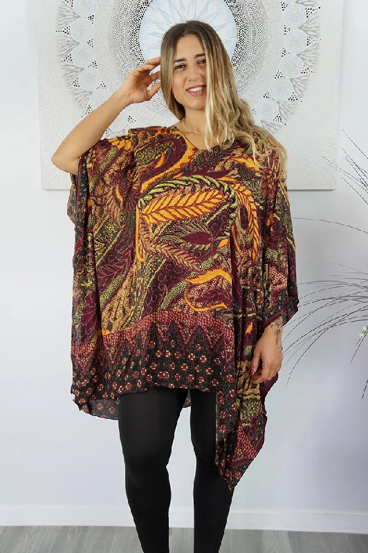 Split - hem cover ups for a more dynamic and stylish appearanceShort Tunic Retro Batik Split - hem cover ups for a more dynamic and stylish appearanceShort Tunic Retro Batik