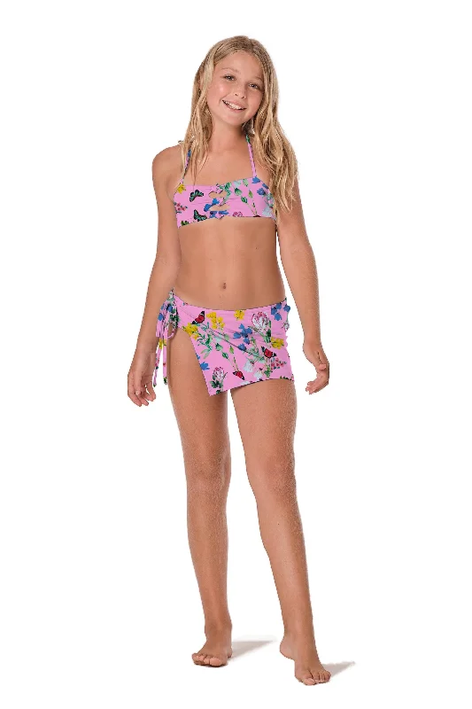 Striped cotton - blend cover ups for a classic and casual beachwearSkinny Mini - Forest Pink (FINAL SALE)