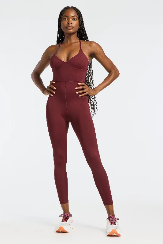 Women's Sequined Mini One - Pieces in Gold for a Glamorous New Year's Eve PartyStrappy Onesie - Windsor Wine