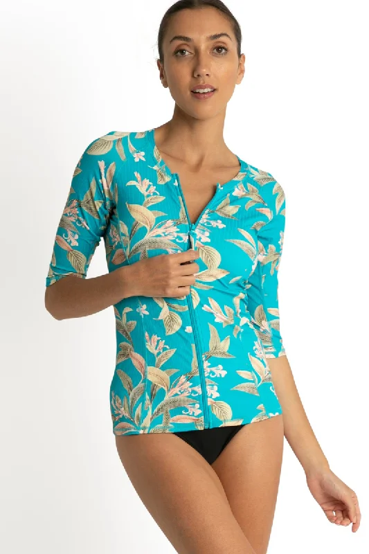Hand - embroidered lace cover ups for a romantic and elegant beach outfitSunseeker Amalfi Long Sleeve Rash Vest Hand - embroidered lace cover ups for a romantic and elegant beach outfitSunseeker Amalfi Long Sleeve Rash Vest