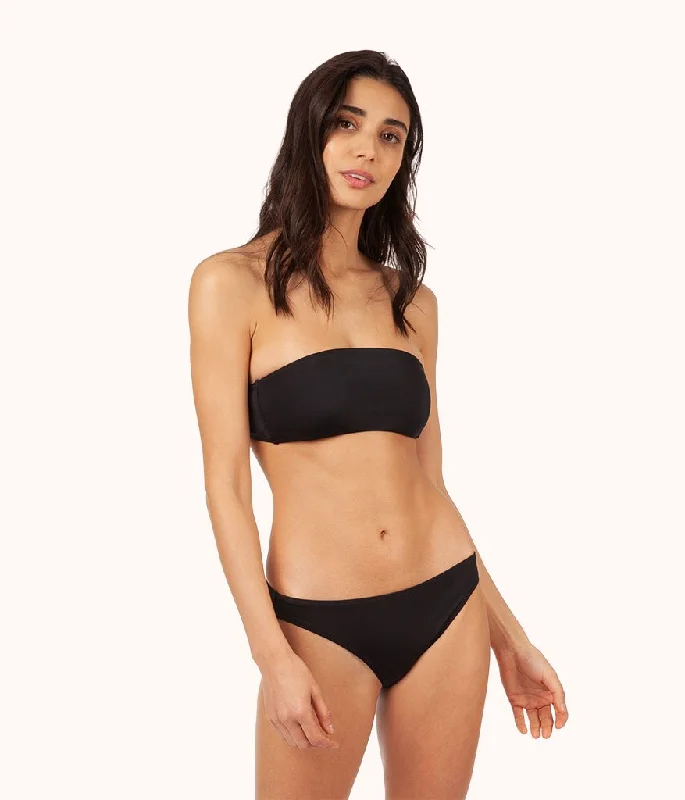 Women's Color - Blocked Swim Tops in Orange and Pink for a Vibrant Summer LookThe Swim Bandeau: Jet Black Women's Color - Blocked Swim Tops in Orange and Pink for a Vibrant Summer LookThe Swim Bandeau: Jet Black