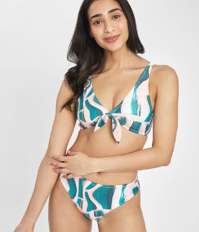 Women's Seersucker - Textured Swim Tops in Light Blue for a Preppy Beach AestheticThe Swim Plunge Bralette: Paint Brush Women's Seersucker - Textured Swim Tops in Light Blue for a Preppy Beach AestheticThe Swim Plunge Bralette: Paint Brush