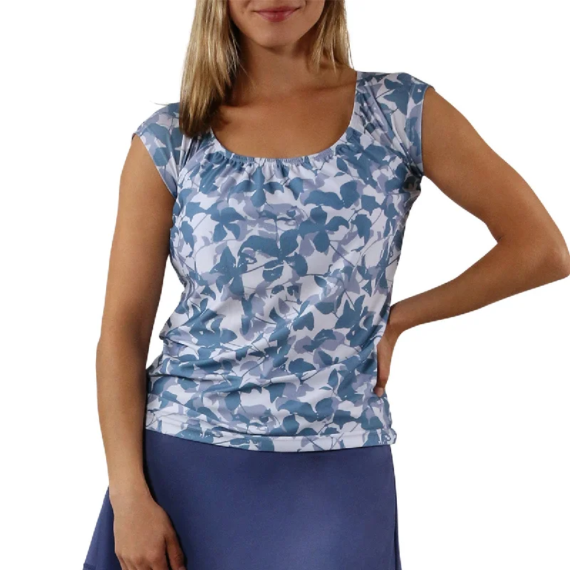 Women's Wireless Sports Swim Tops in Gray for Comfort during Water WorkoutsWomen's Cap Sleeve Swim Tee Women's Wireless Sports Swim Tops in Gray for Comfort during Water WorkoutsWomen's Cap Sleeve Swim Tee