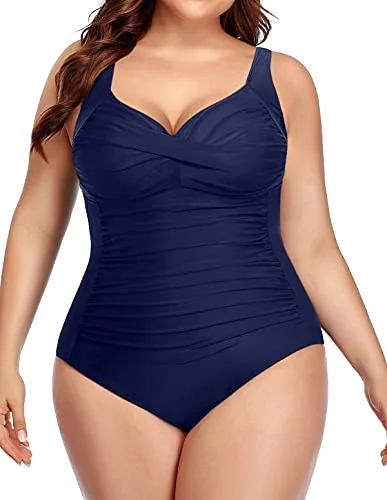 Women's Plaid Patterned One - Pieces in Red and Black for a Classic Fall LookTwist Front Vintage One Piece Swimsuits For Women Plus Size-Navy Blue Women's Plaid Patterned One - Pieces in Red and Black for a Classic Fall LookTwist Front Vintage One Piece Swimsuits For Women Plus Size-Navy Blue