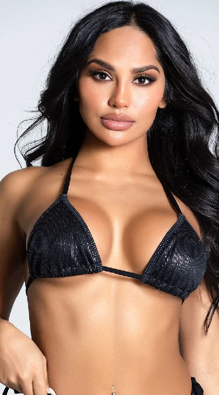 Plus Size Women's Longline Swim Tops in Navy with Striped Pattern for a Nautical StyleYandy All That Glitters Triangle Bikini Top Plus Size Women's Longline Swim Tops in Navy with Striped Pattern for a Nautical StyleYandy All That Glitters Triangle Bikini Top